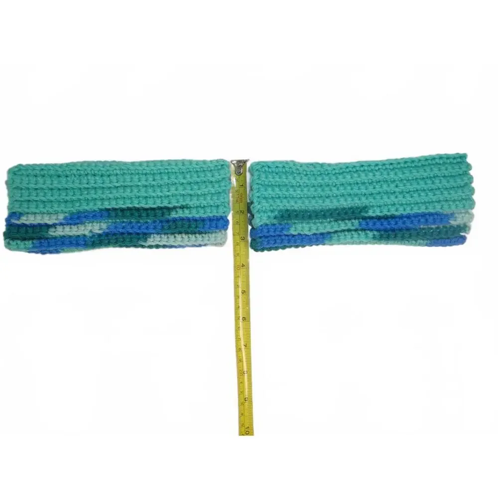 Handmade Crochet Handwarmers in Blue and Green‎ Lot 4